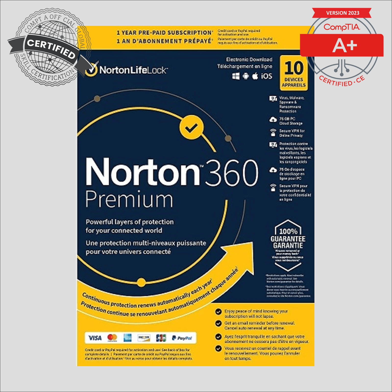 Norton 360 Premium - 1-Year / 10-Device - Global